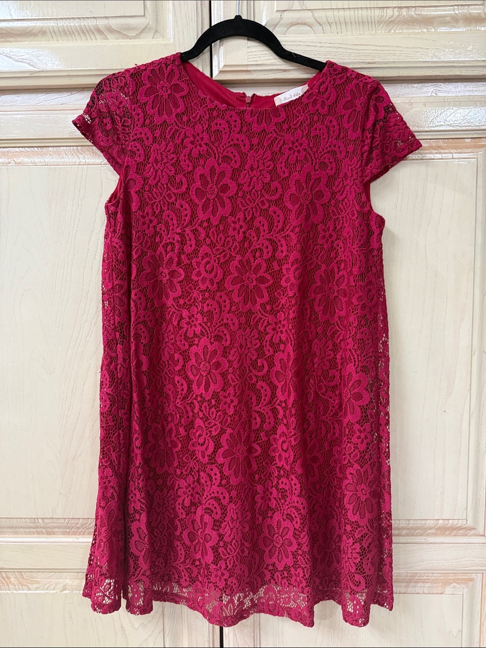 Altar'd State Floral Lace Dress - Magenta